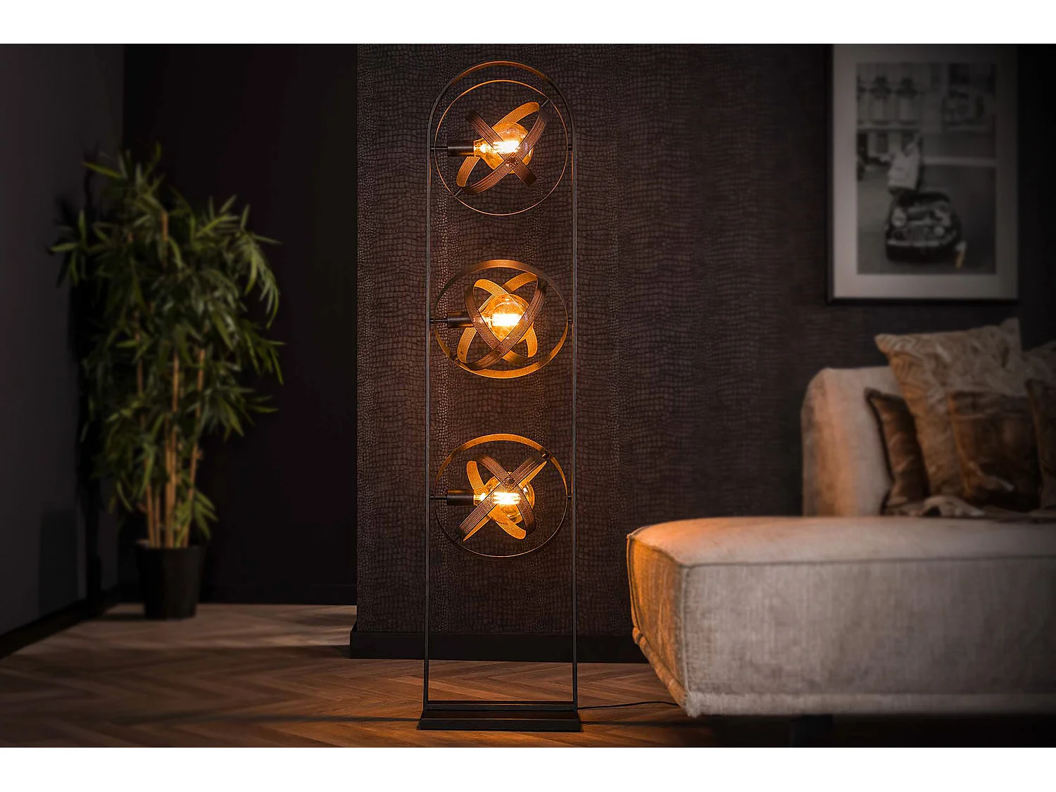 Stehlampe - Schwarz Metall - DILLY