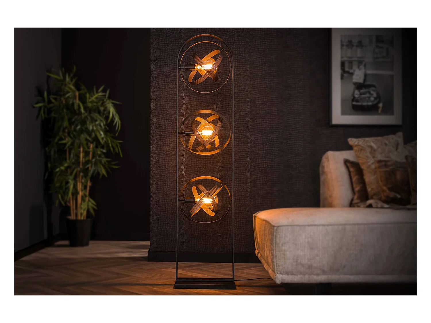 Lampadaire - Noir métal - DILLY