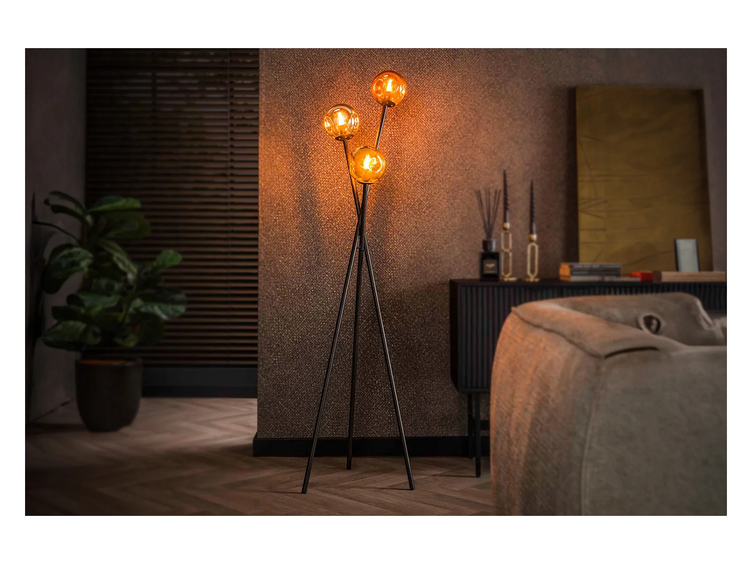 Lampadaire - Noir métal - TIVOLI