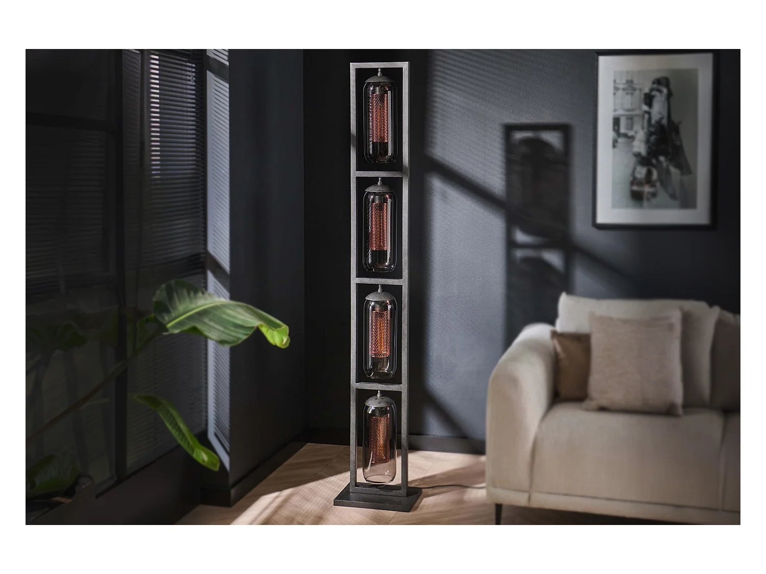 Stehlampe - Schwarz Glas - TRIEST