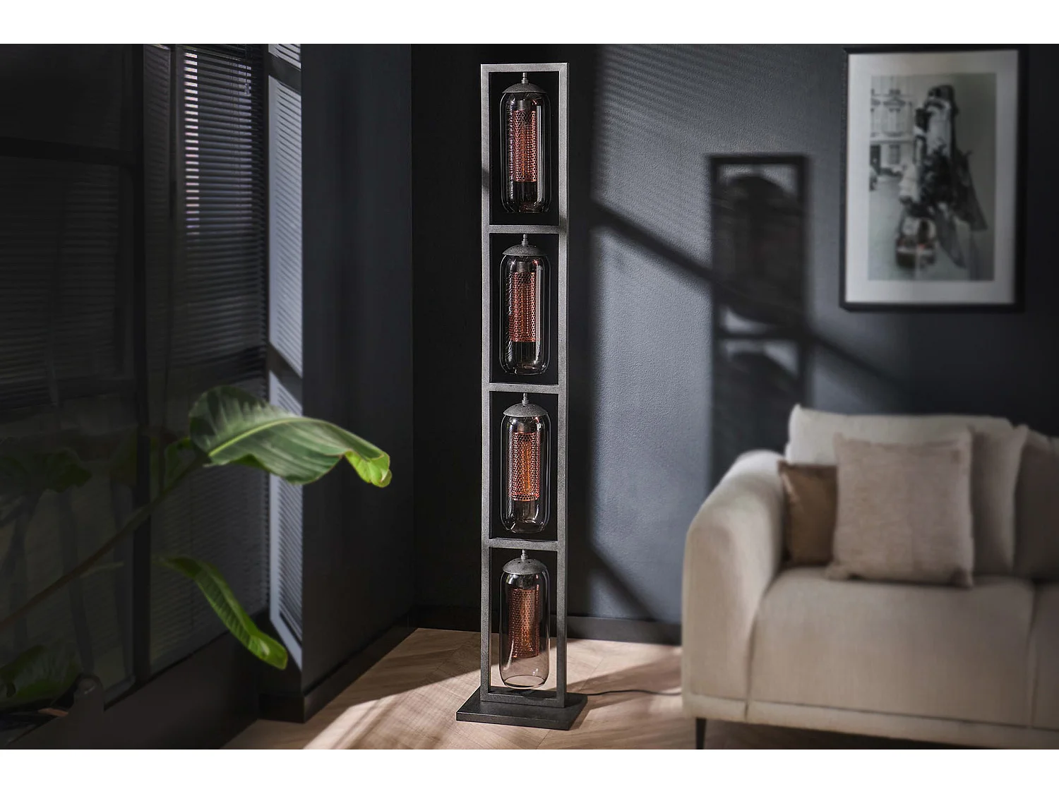 Stehlampe - Schwarz Glas - TRIEST