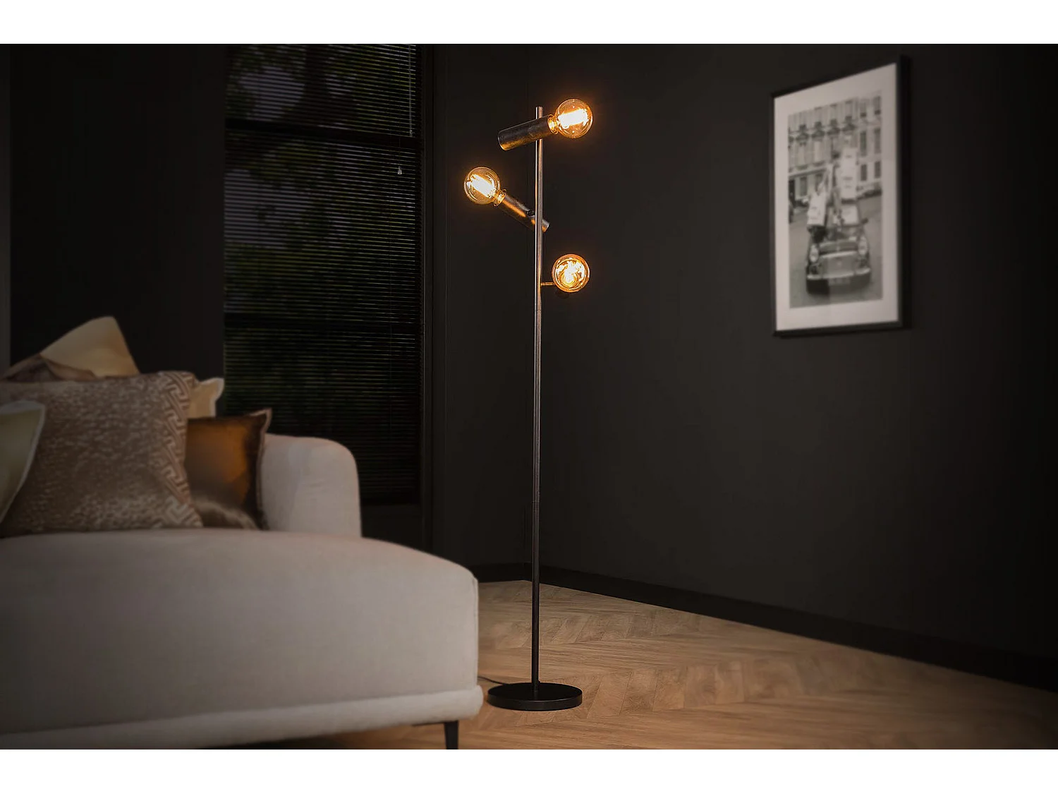 Lampadaire - Noir métal - HAORA