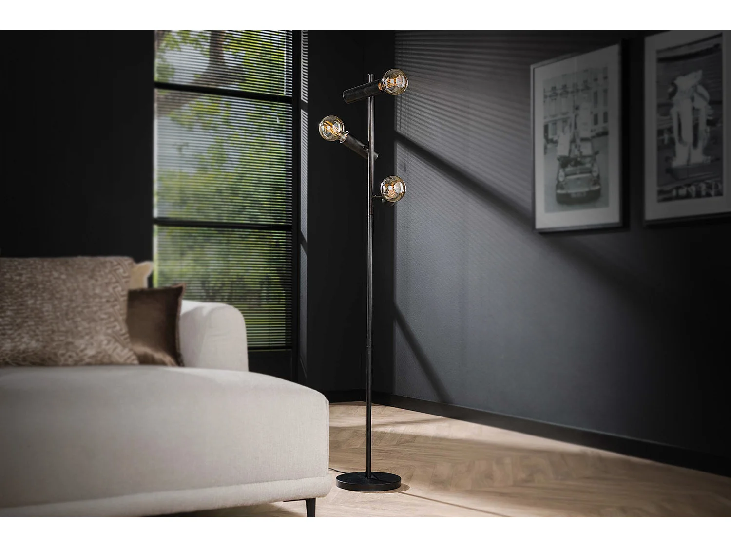 Lampadaire - Noir métal - HAORA