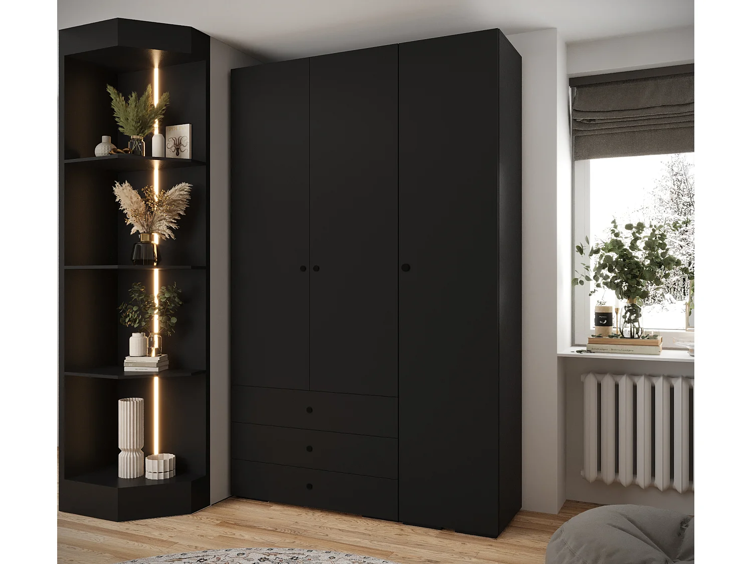 Inova 2 armario con puertas batientes 236,7/150/47