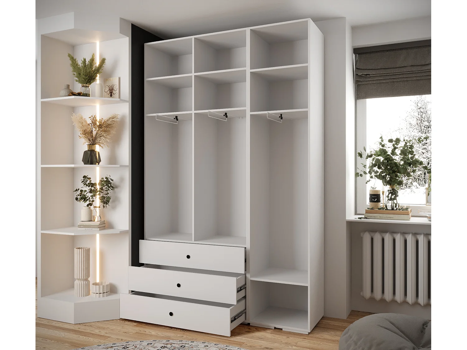 Inova 2 armario con puertas batientes 236,7/150/47