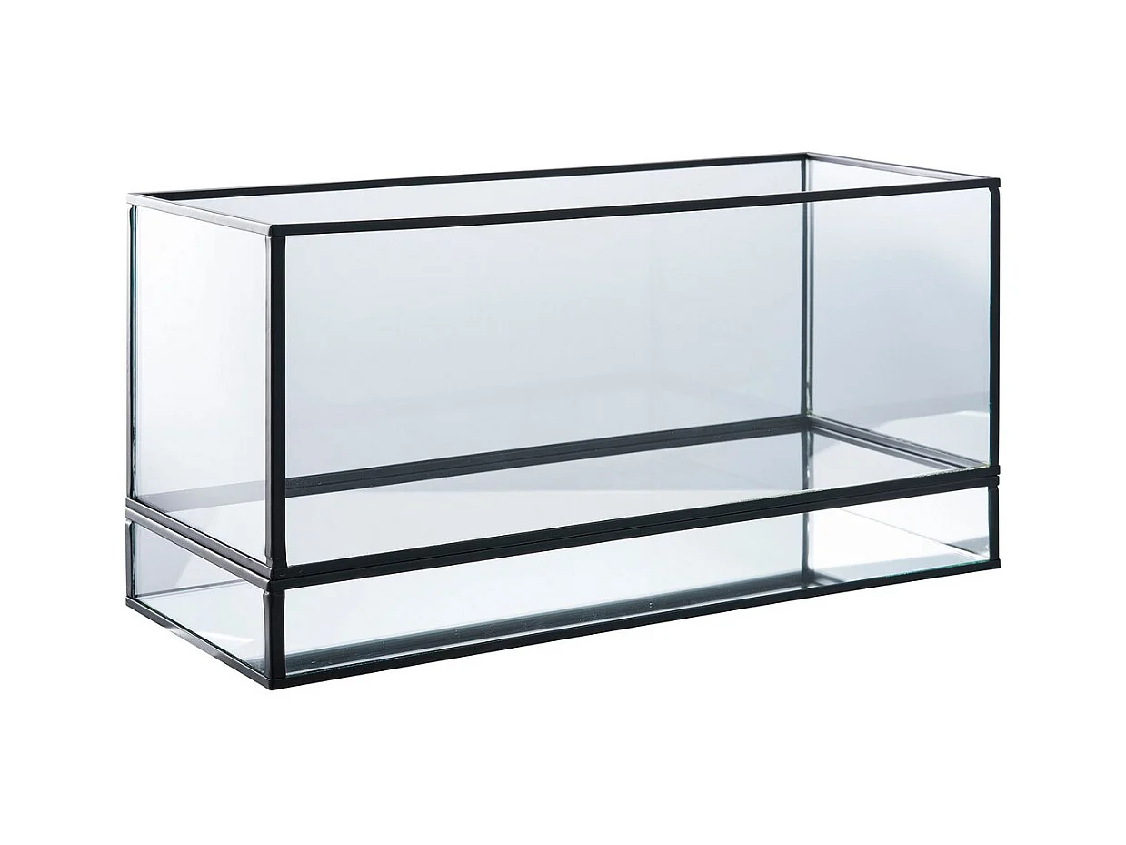 Kaarsenhouder Hurricane, Zwart, 12x30x15 cm, EPIKASA