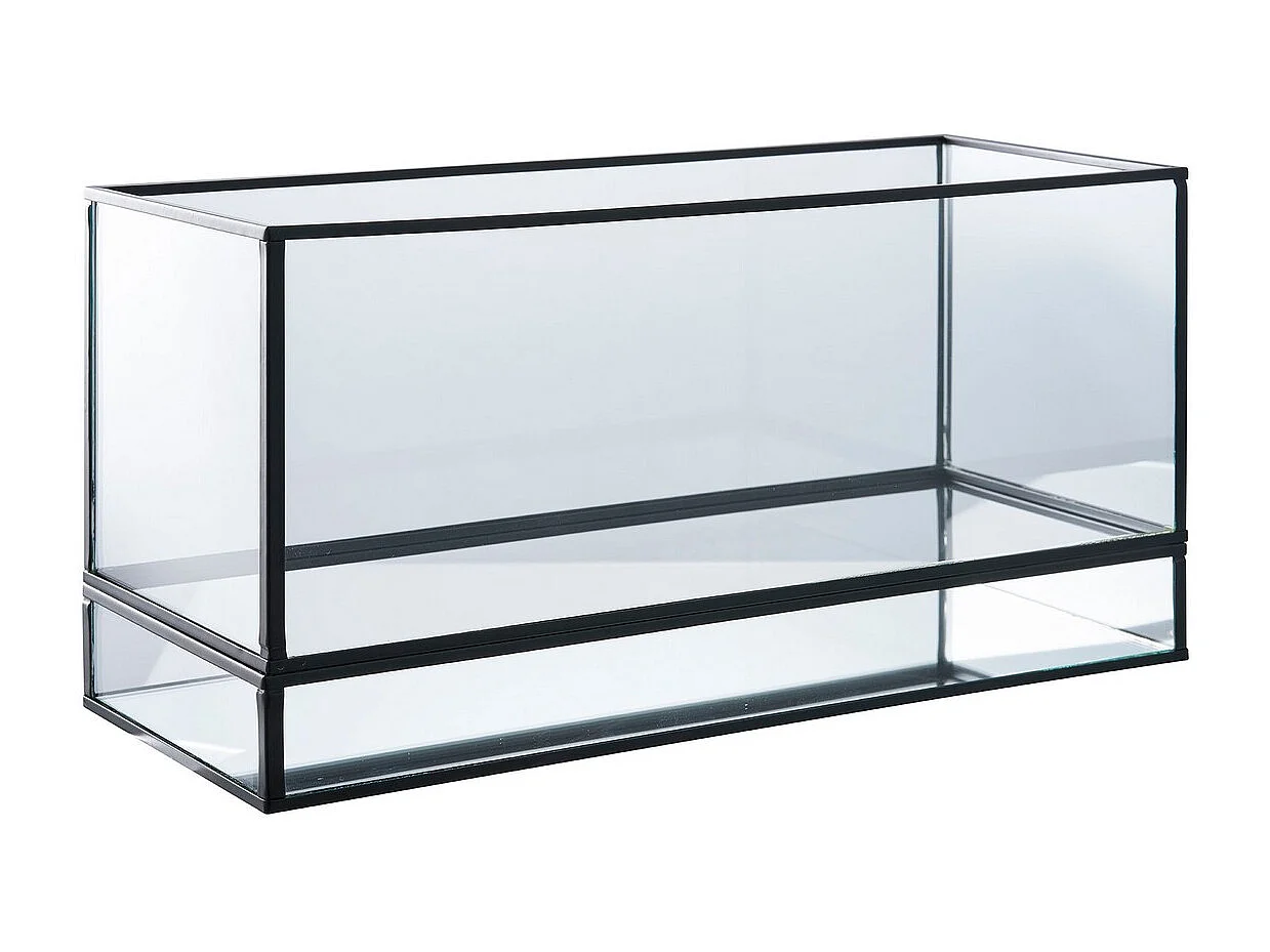 Bougeoir Hurricane, Noir, 12x30x15 cm, Seven Design