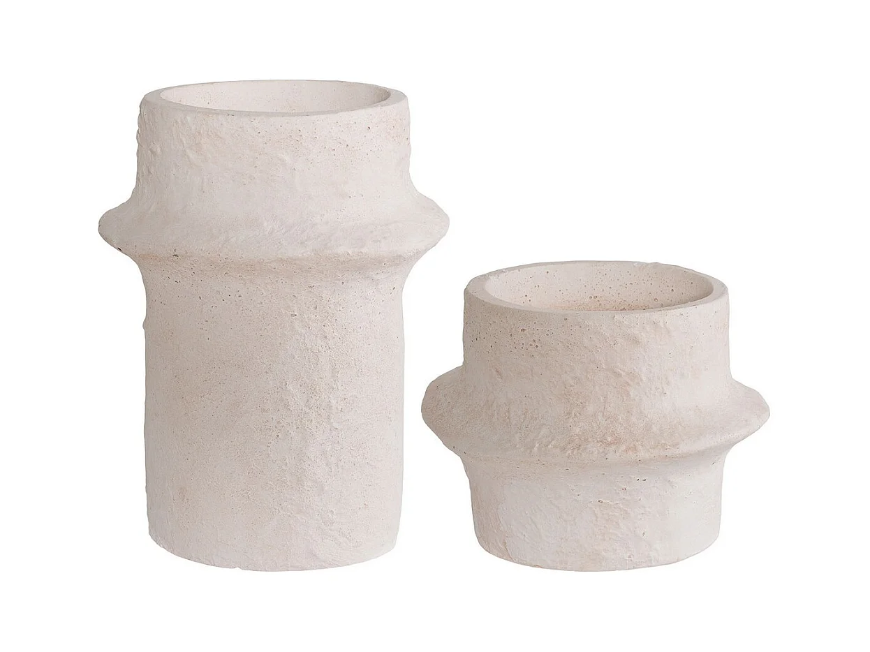 Bougeoir Noah, Blanc, 11,4x11,4x15,2 cm, EPIKASA