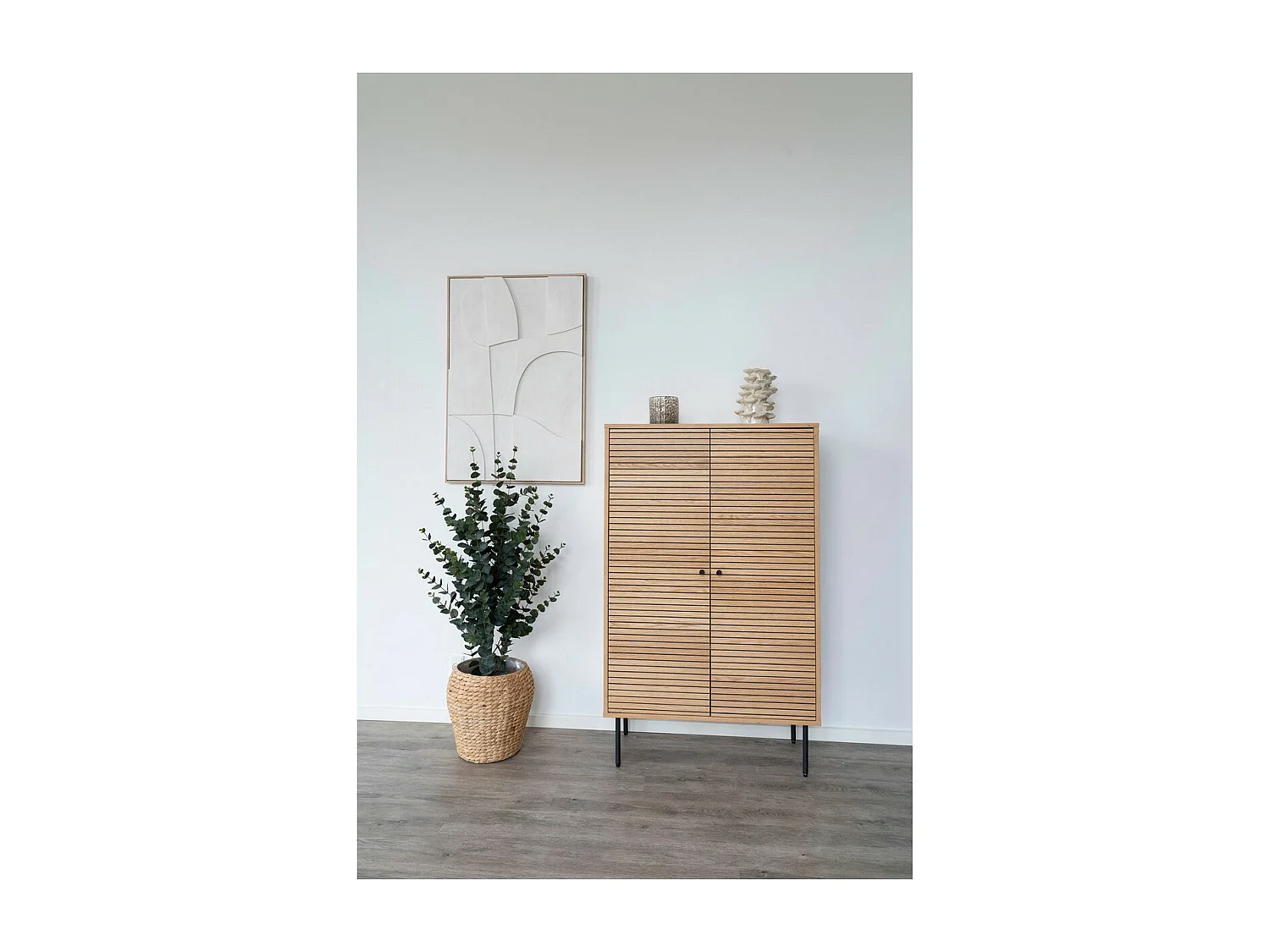 Bougeoir Leo, Beige, 12x12x11,5 cm, Seven Design