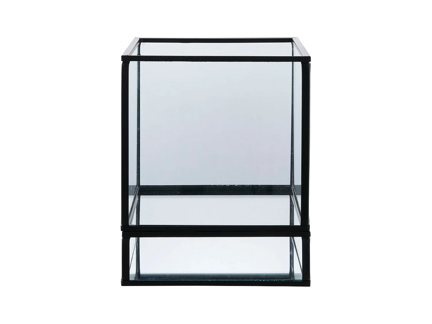 Bougeoir Hurricane, Noir, 12x12x15 cm, Seven Design