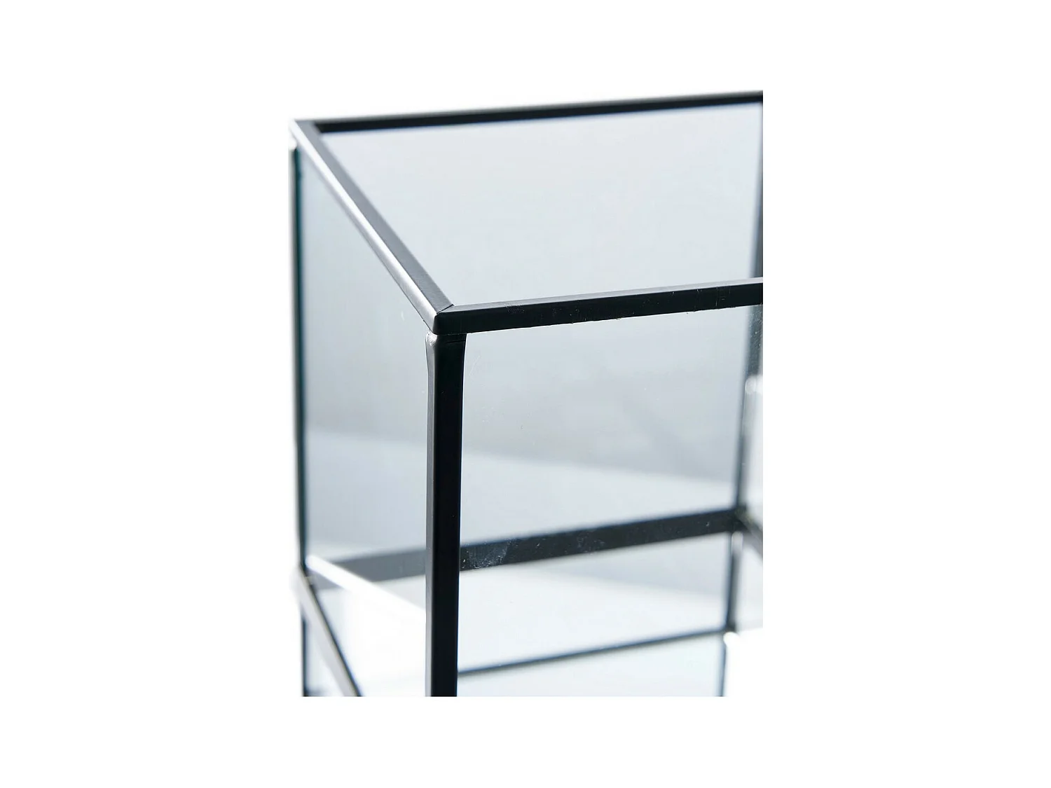 Kaarsenhouder Hurricane, Zwart, 12x12x15 cm, EPIKASA