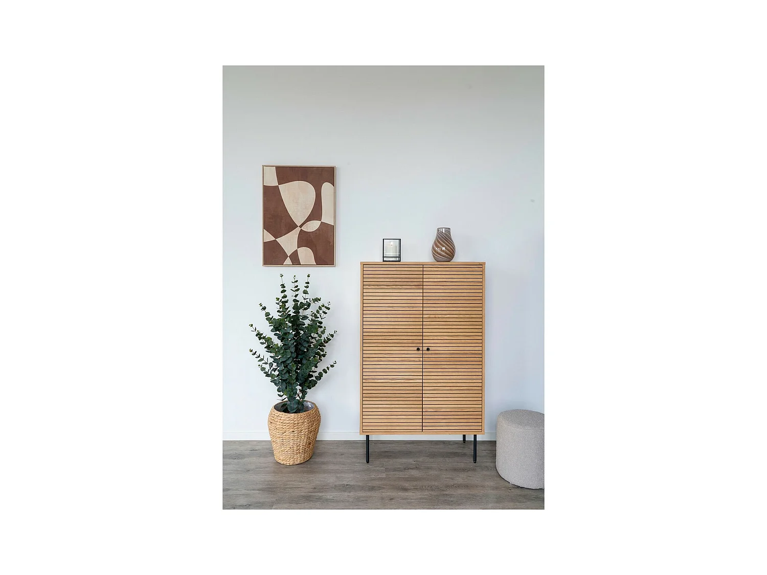 Kaarsenhouder Hurricane, Zwart, 12x12x15 cm, EPIKASA