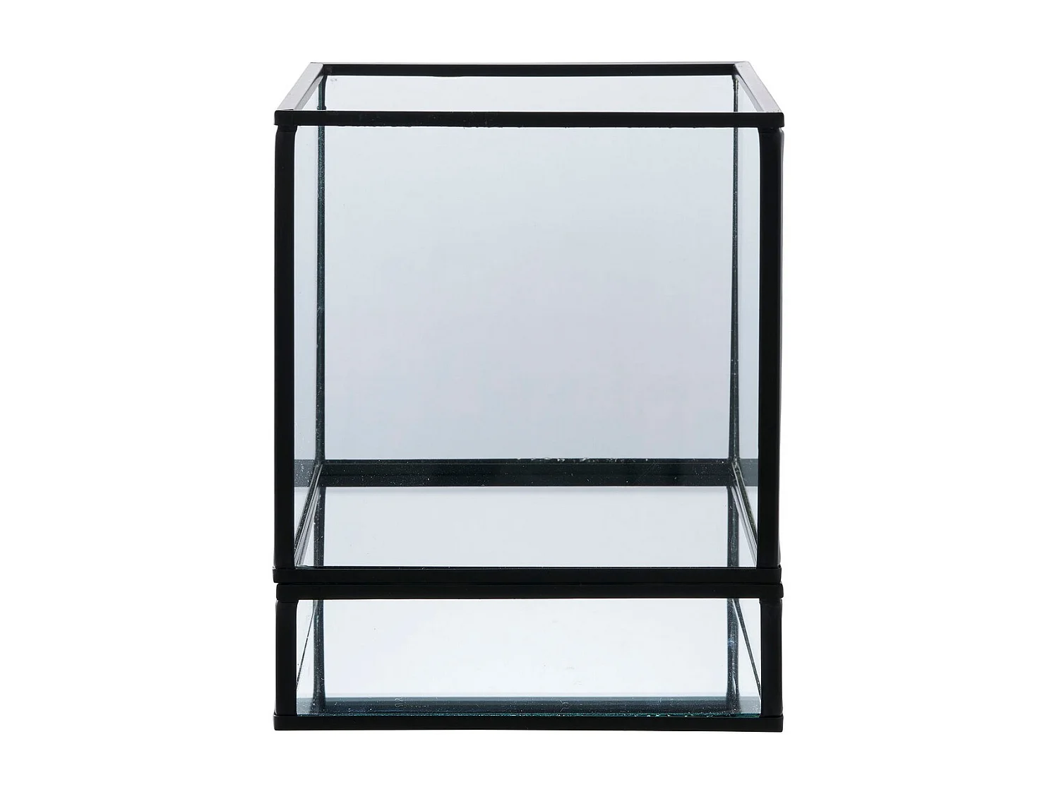 Bougeoir Hurricane, Noir, 12x12x15 cm, Seven Design