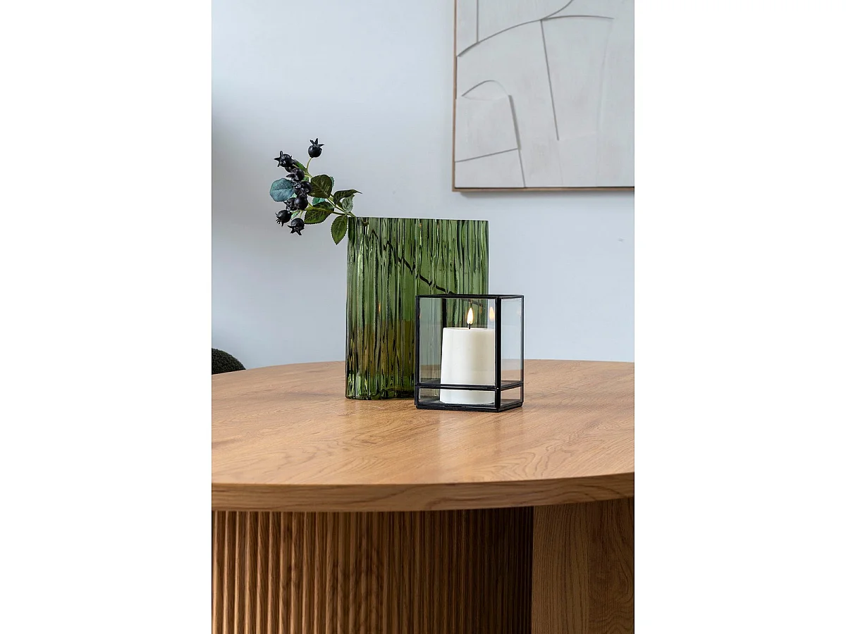 Portacandela Hurricane, Nero, 12x12x15 cm, Seven Design