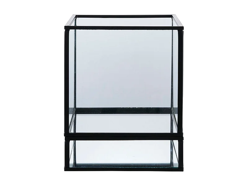 Portavelas Hurricane, Negro, 12x12x15 cm, Seven Design