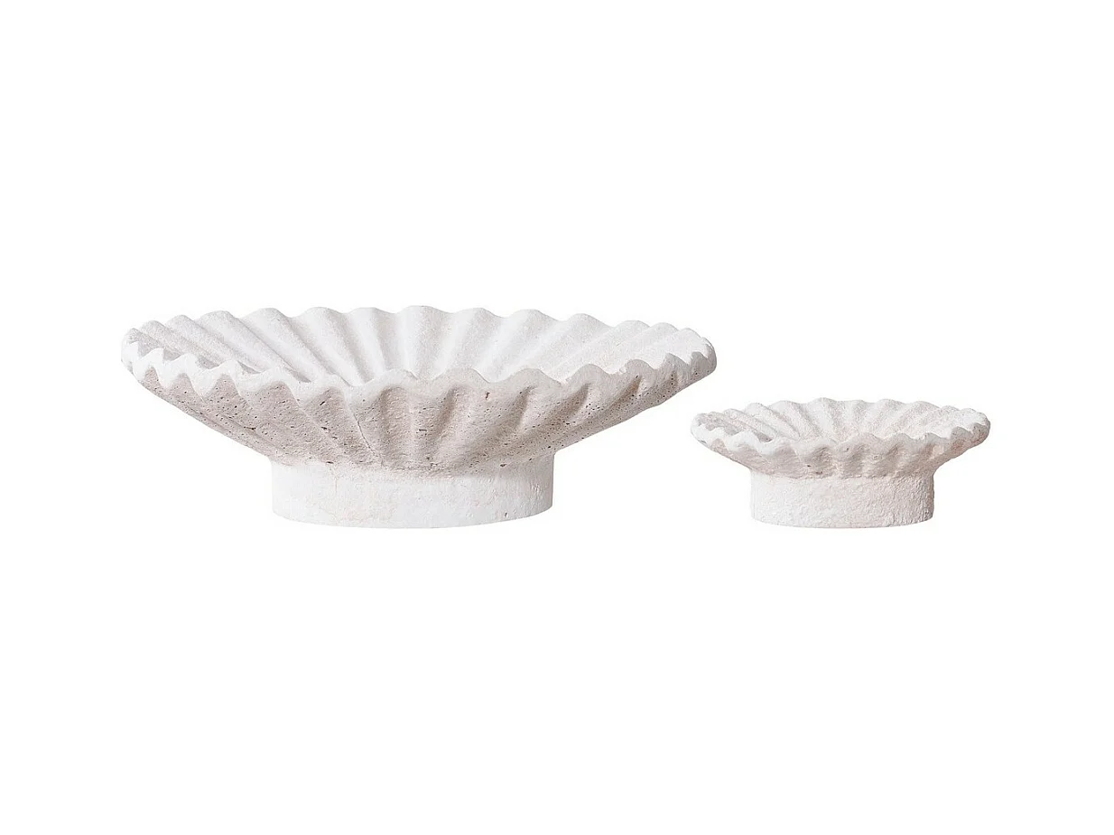 Bougeoir Rachi, Blanc, 21,5x21,5x7,3 cm, EPIKASA