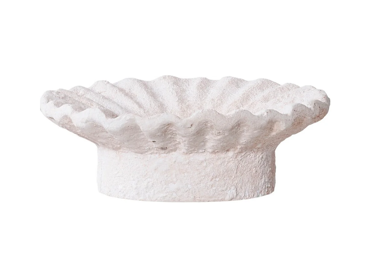 Bougeoir Rachi, Blanc, 21,5x21,5x7,3 cm, EPIKASA