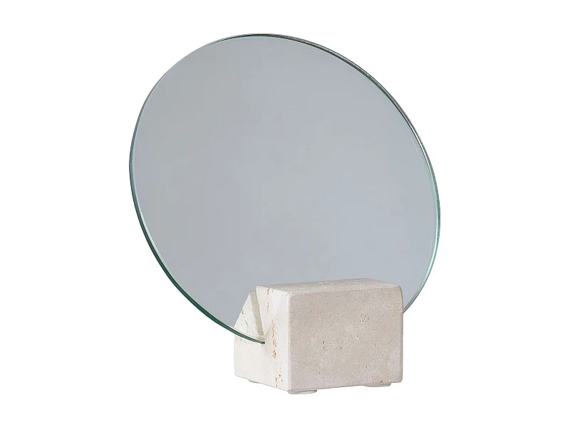 Lustro Stołowe Lucia, Beżowy, 18x6,5x18 cm, EPIKASA