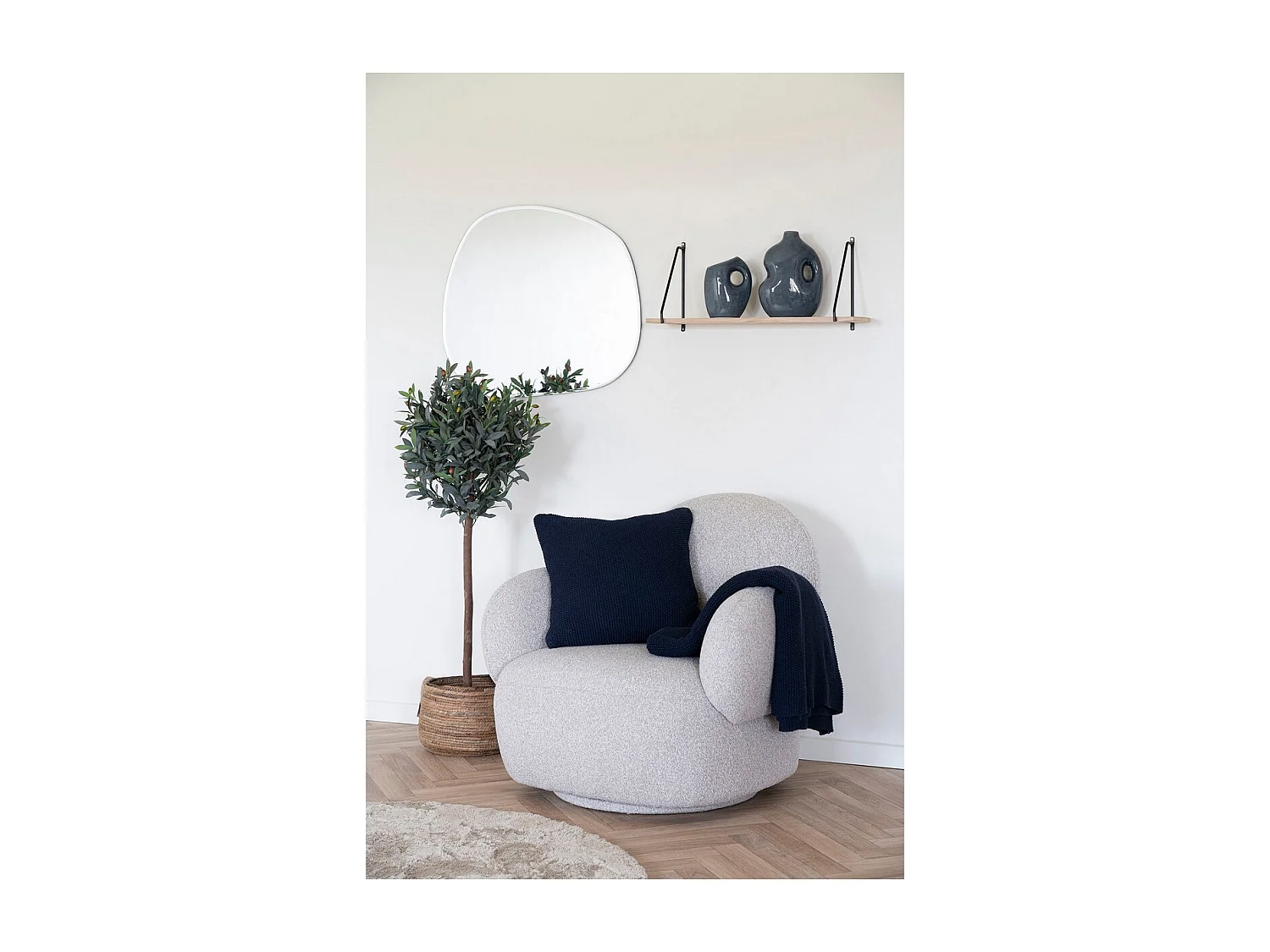 Coussin Décoratif Santos, Bleu, 1x45x45 cm, EPIKASA