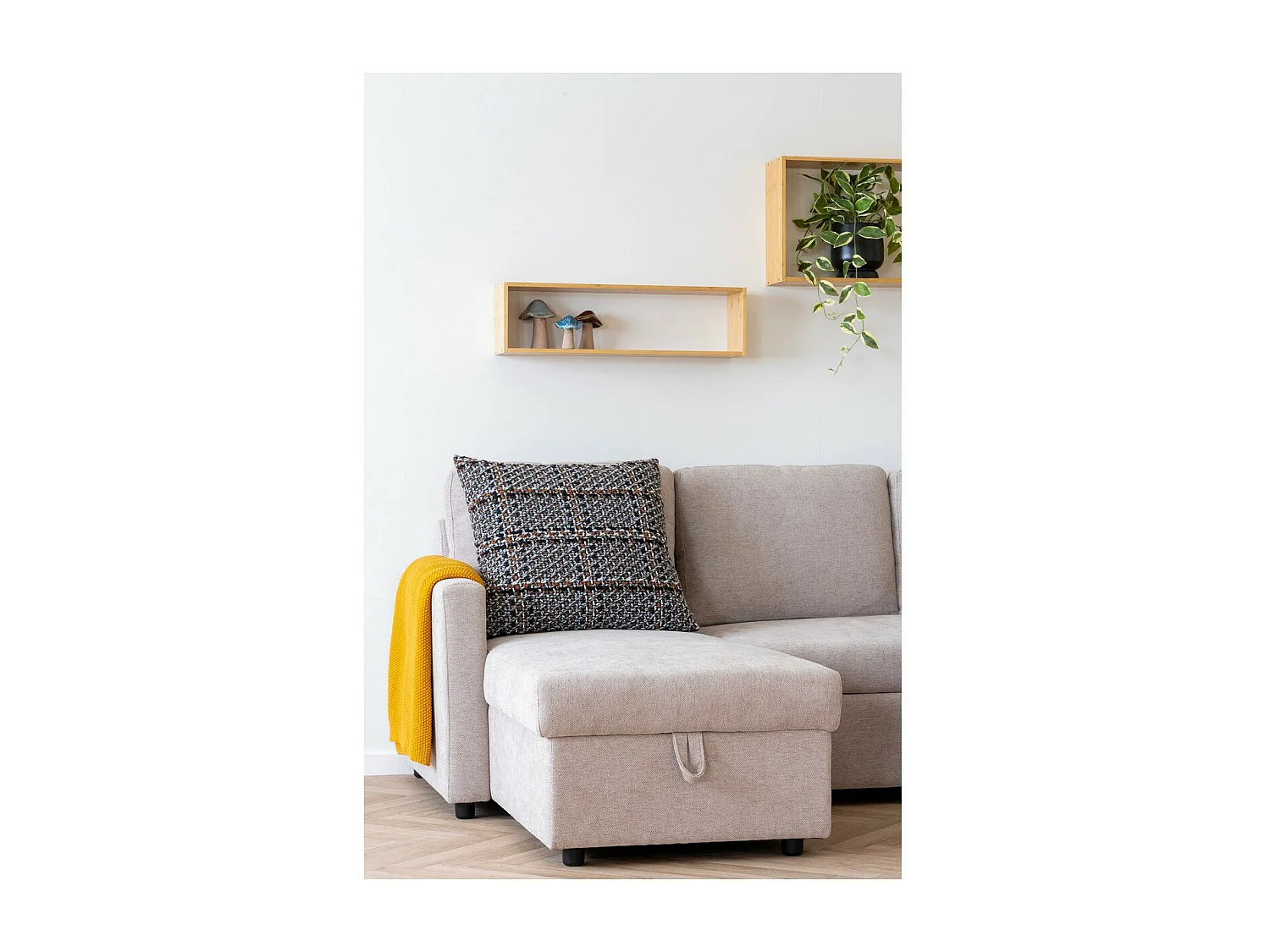 Coussin Décoratif Nara, Marron, 1x60x60 cm, Epikasa