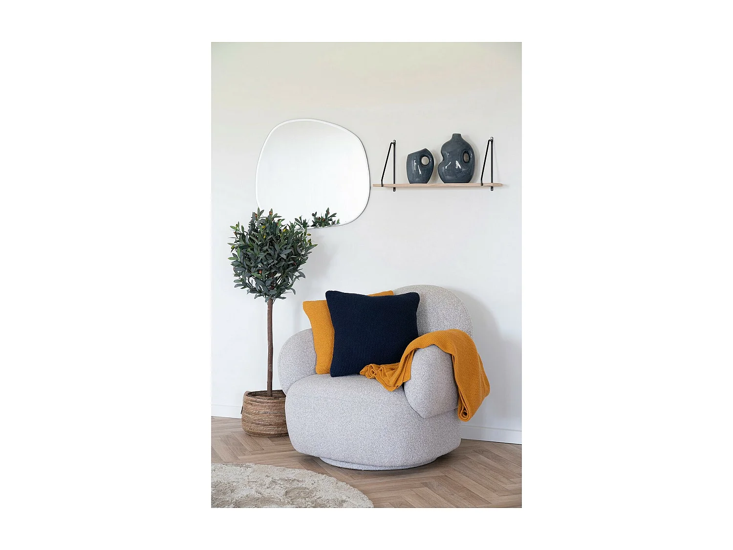 Decoratief Kussen Santos, Oranje, 1x45x45 cm, EPIKASA