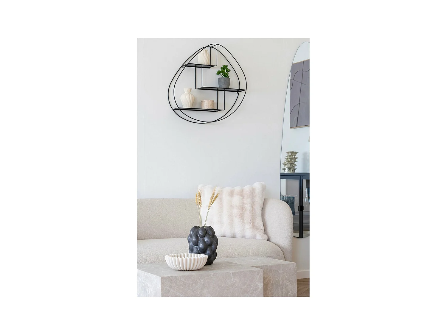 Poduszka Dekoracyjna Galena, Biały, 1x45x45 cm, Epikasa