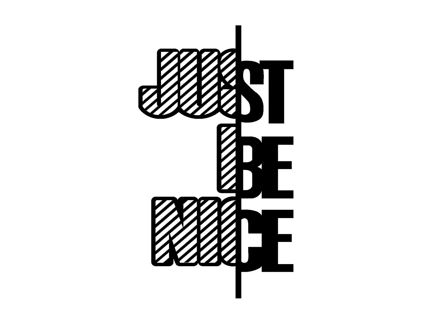 Décoration en Métal Just be Nice, Noir, 45x0,15x93 cm cm, EPIKASA