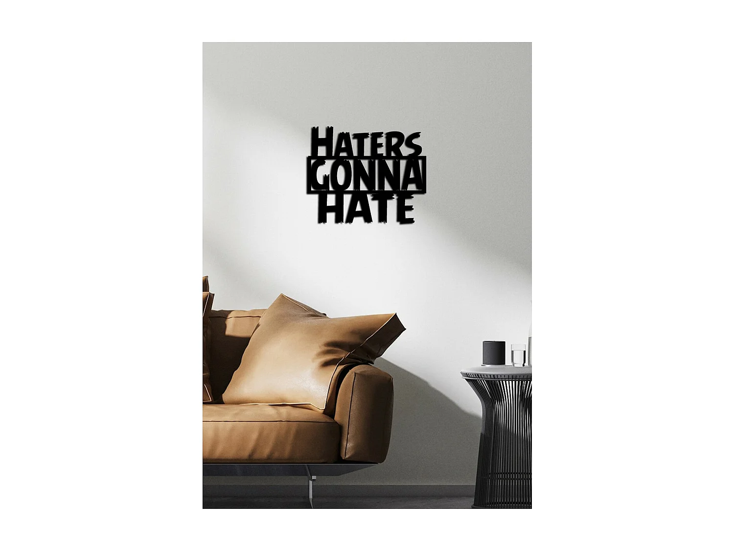 Dekoracja Metalowa Heaters, Czarny, 61x0,15x50 cm cm, EPIKASA