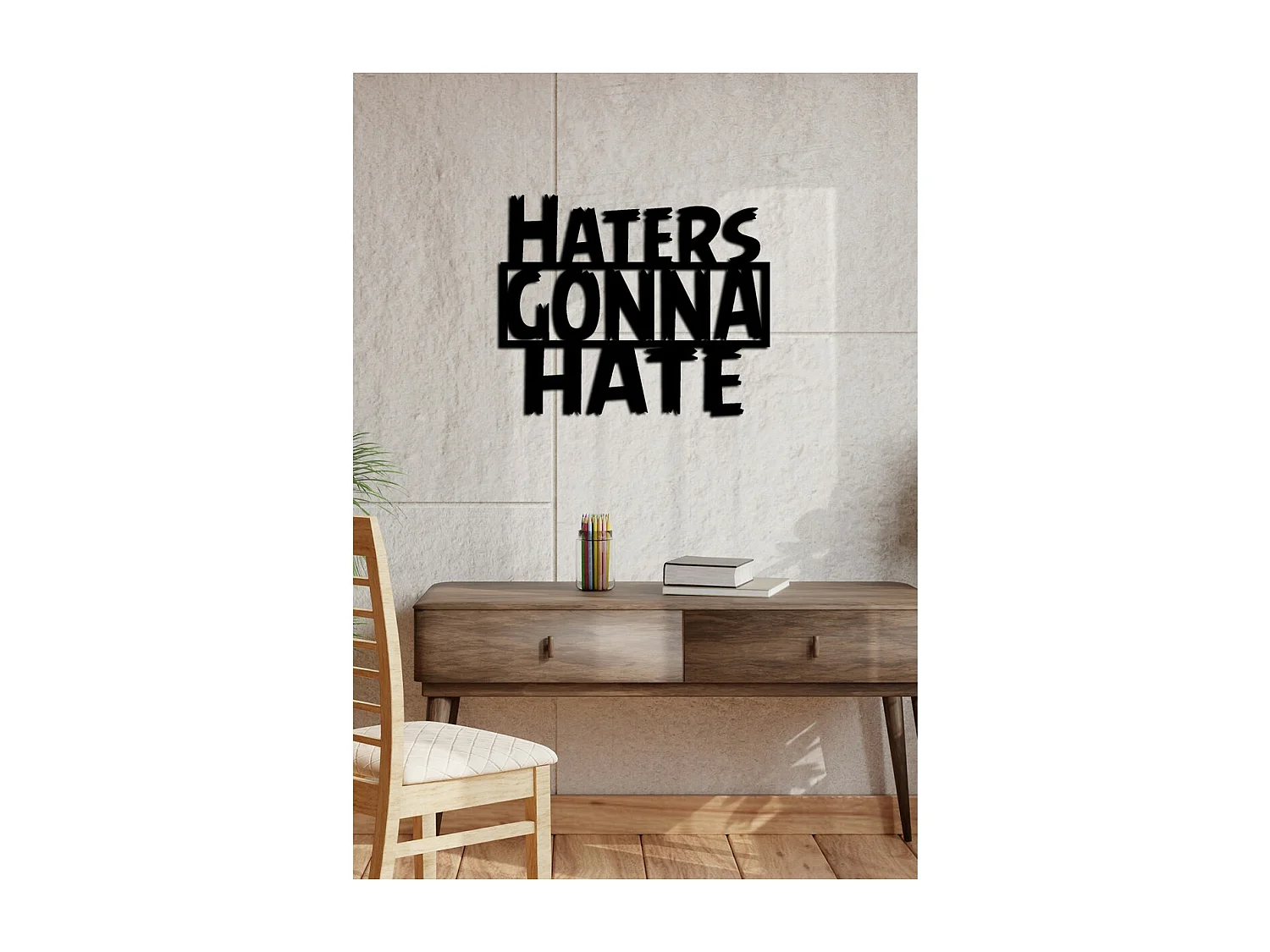 Dekoracja Metalowa Heaters, Czarny, 61x0,15x50 cm cm, EPIKASA