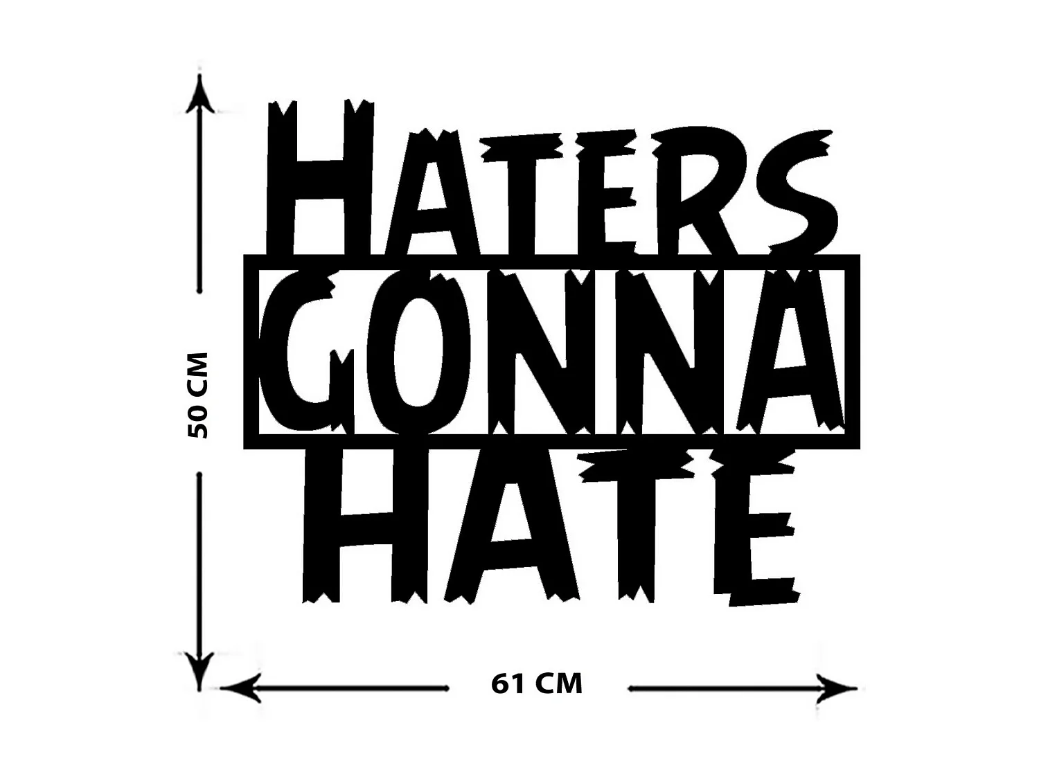 Dekoracja Metalowa Heaters, Czarny, 61x0,15x50 cm cm, EPIKASA