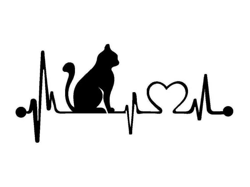 Décoration en Métal Chat 157, Noir, 66x0,15x30 cm, EPIKASA