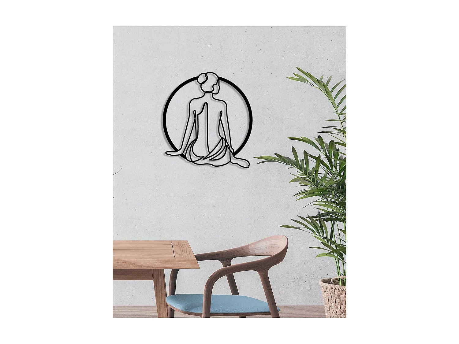 Decoração em Metal Mulher 18, Preto, 56x0,15x60 cm, EPIKASA