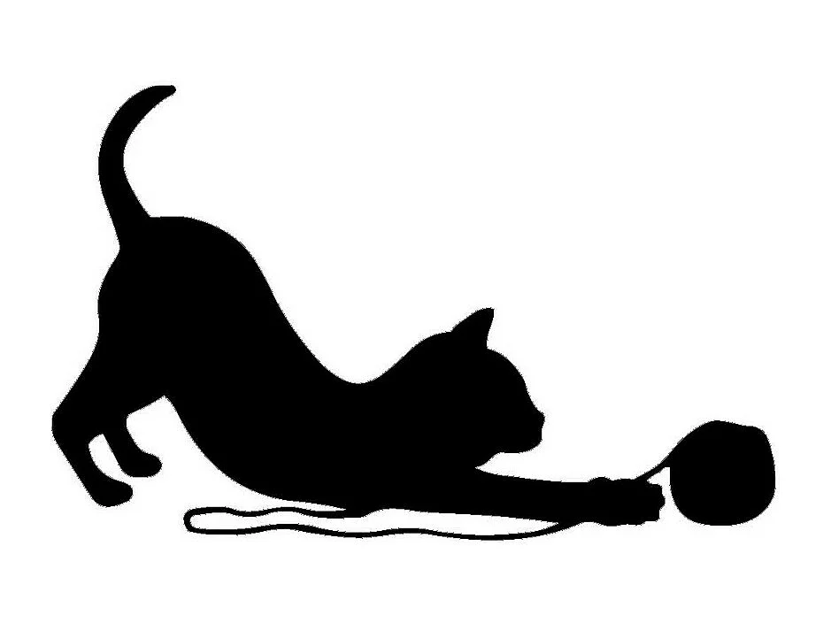 Dekoracja Metalowa Kot 97, Czarny, 48x0,15x30 cm, EPIKASA