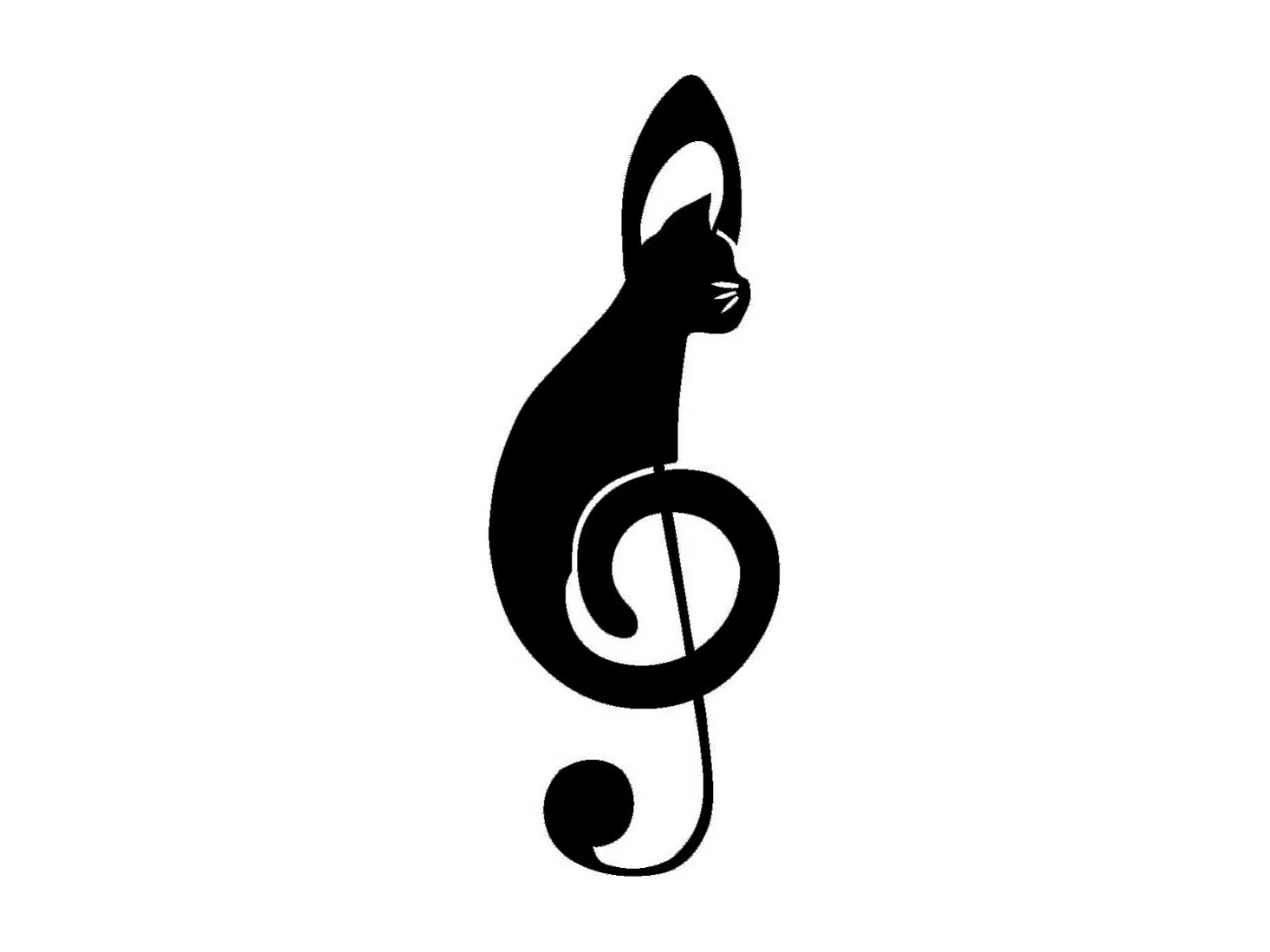 Décoration en Métal Chat 156, Noir, 22x0,15x60 cm, EPIKASA