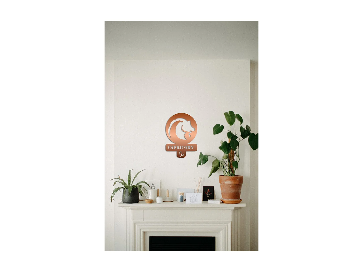 Decoração em Metal Horóscopo Capricórnio 4, Cobre, 36x0,15x50 cm, EPIKASA