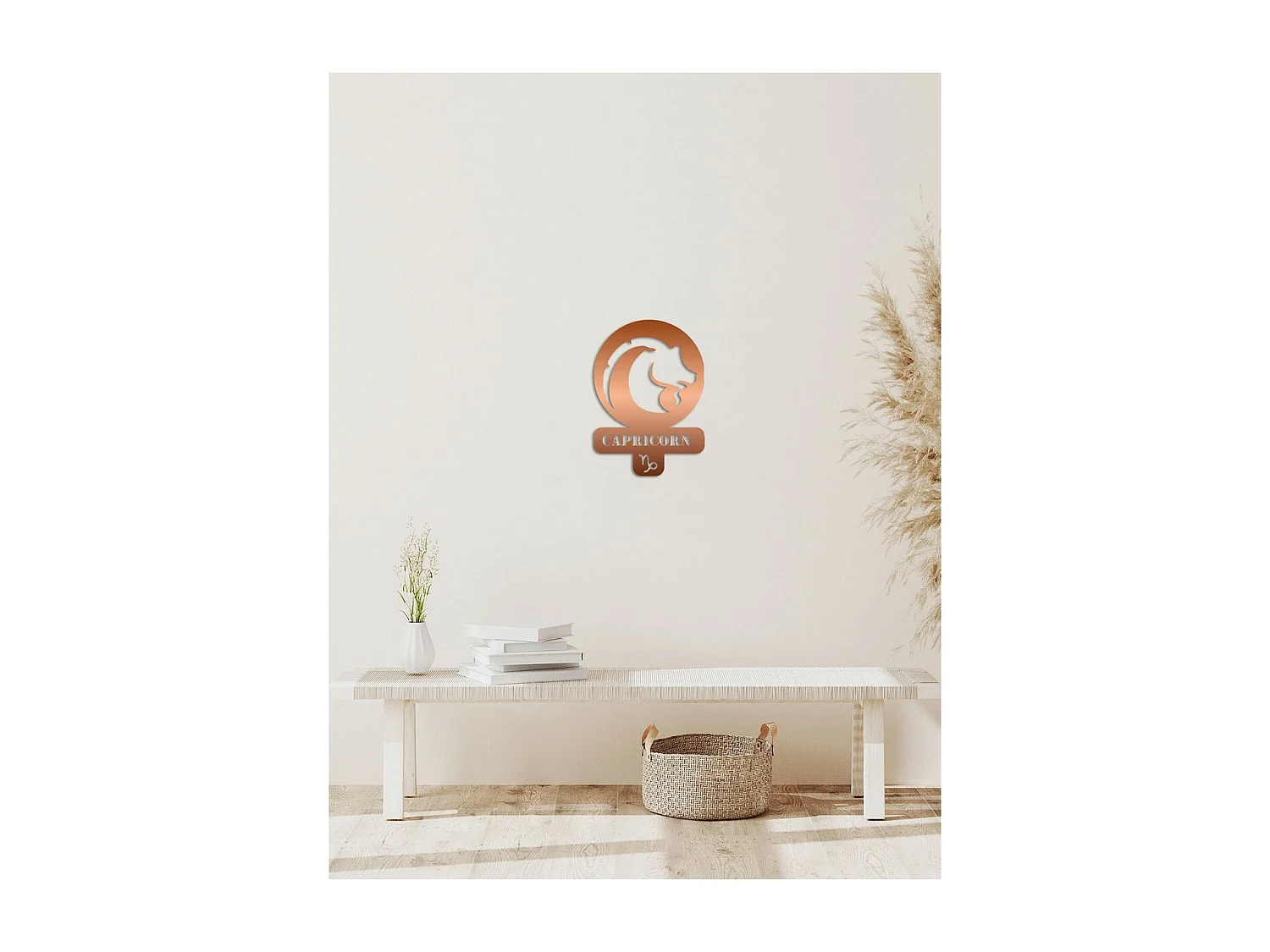 Decoração em Metal Horóscopo Capricórnio 4, Cobre, 36x0,15x50 cm, EPIKASA