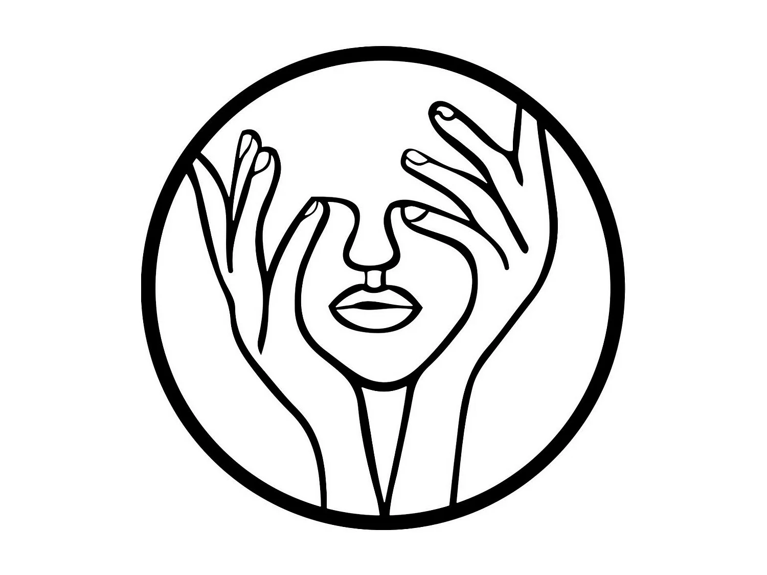 Decorazione in Metallo Viso 10, Nero, 50x0,15x50 cm, EPIKASA