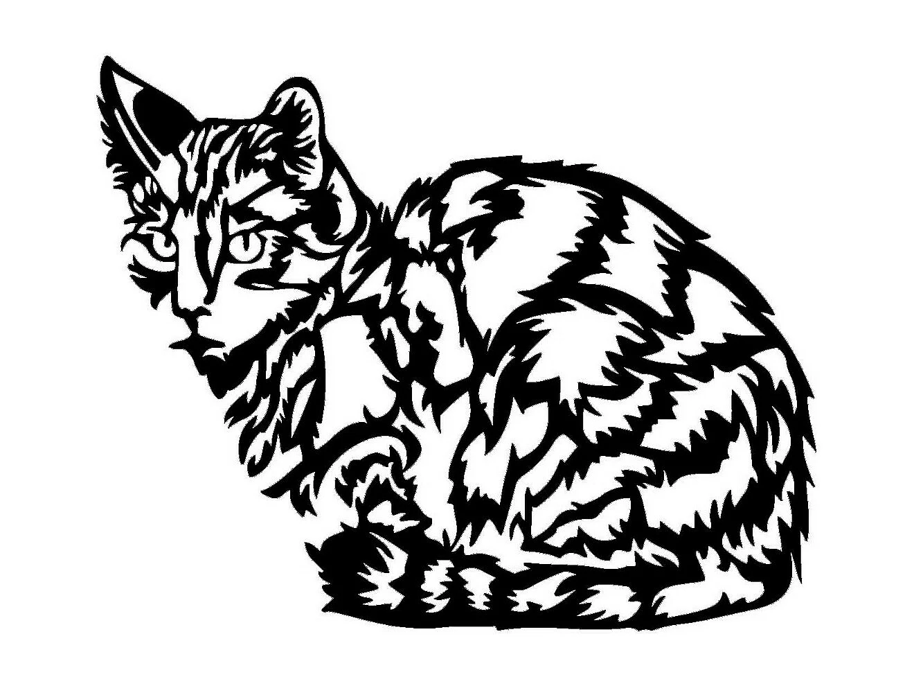 Dekoracja Metalowa Kot 46, Czarny, 50x0,15x40 cm, EPIKASA