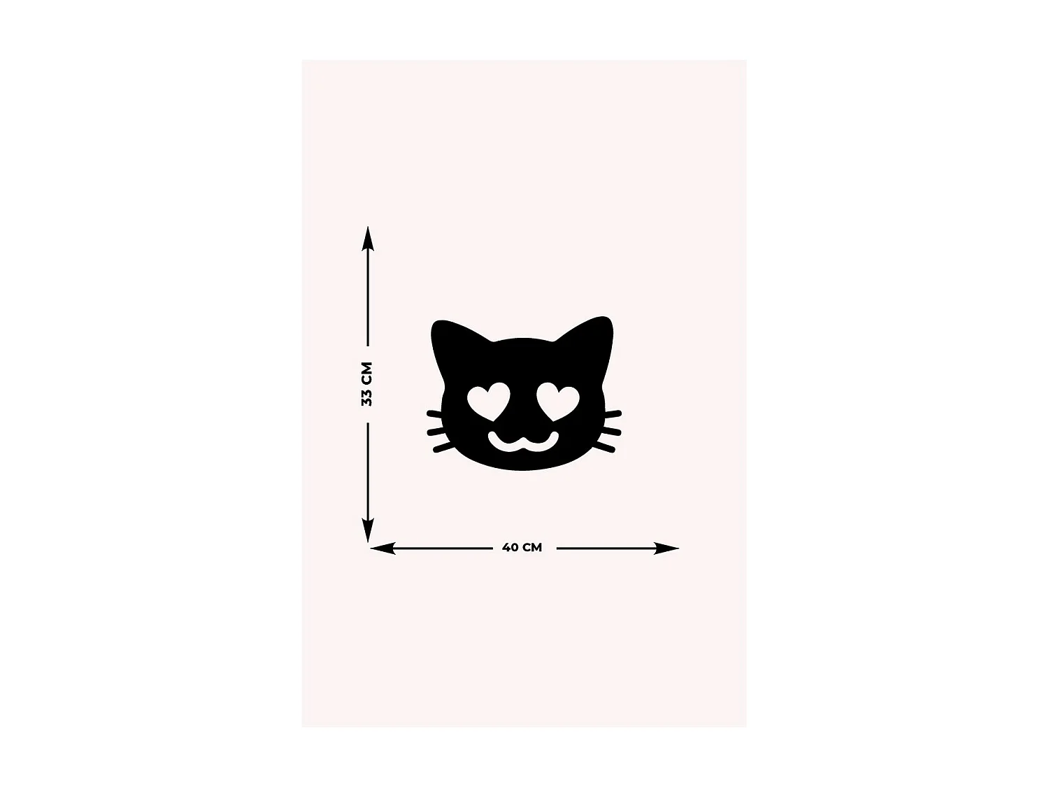 Décoration en Métal Chat 171, Noir, 43x0,15x34 cm, EPIKASA