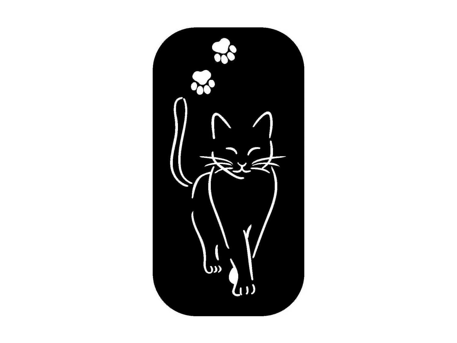 Decoração em Metal Gato 170, Preto, 30x0,15x57 cm, EPIKASA