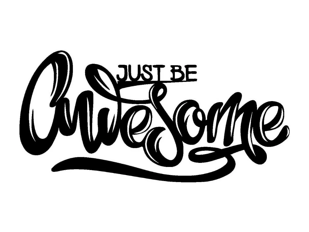 Decorazione in Metallo Awesome, Nero, 75x0,15x36 cm cm, EPIKASA