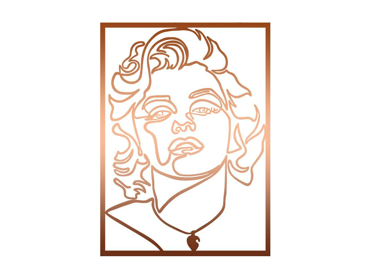 Décoration en Métal Marilin Monroe 2, Cuivre, 50x0,15x69 cm, EPIKASA