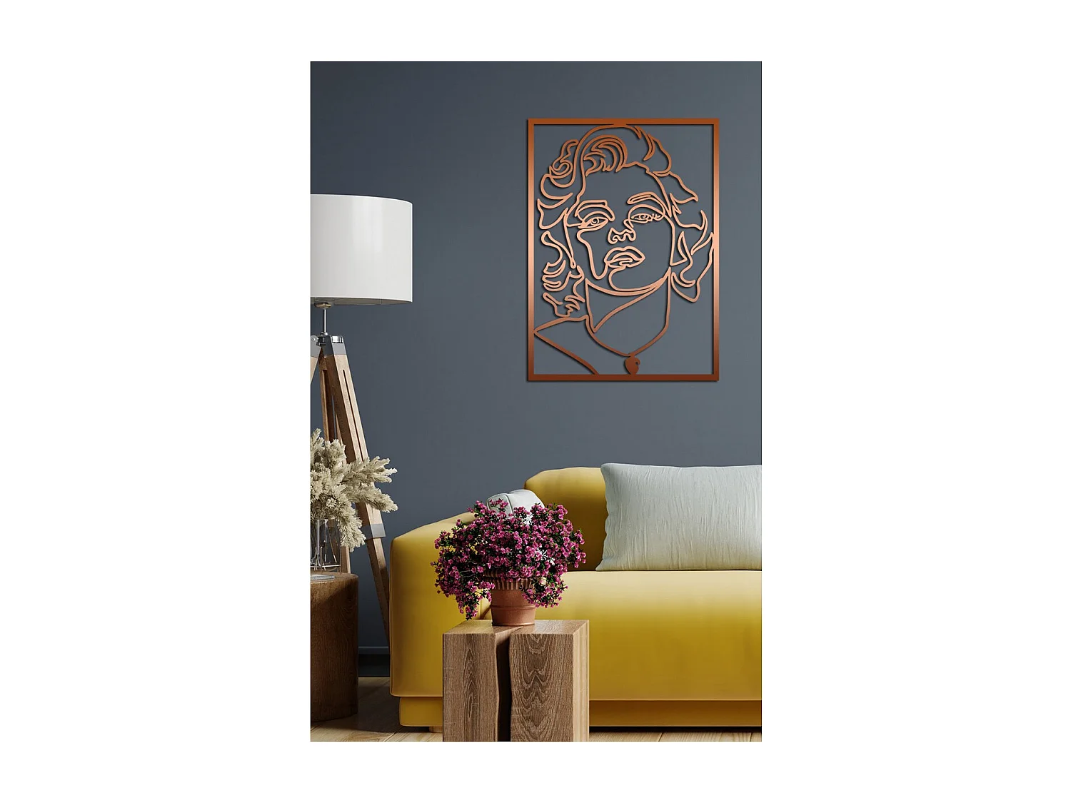 Décoration en Métal Marilin Monroe 2, Cuivre, 50x0,15x69 cm, EPIKASA