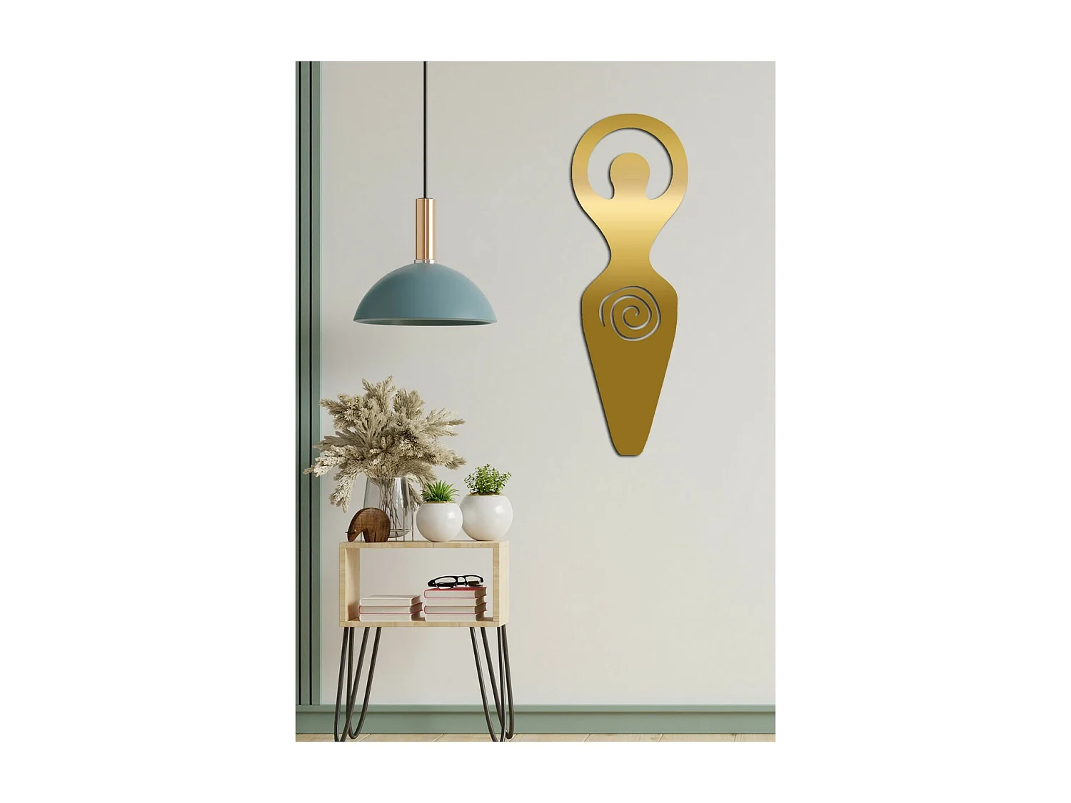 Metalen Decoratie Vruchtbaarheid 3, Goud, 30x0,15x88 cm, EPIKASA