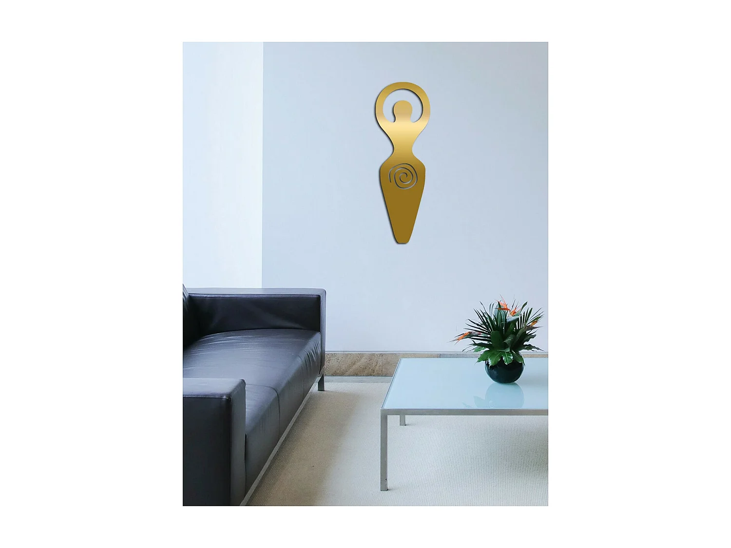 Metalen Decoratie Vruchtbaarheid 3, Goud, 30x0,15x88 cm, EPIKASA