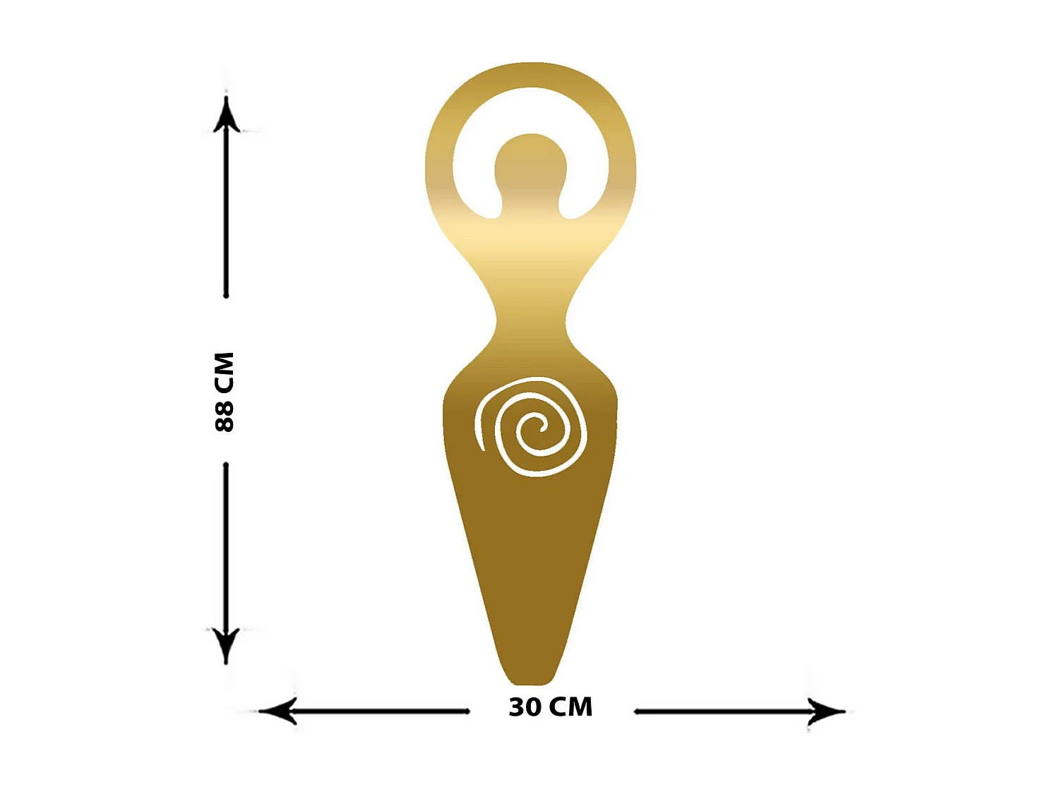 Metalen Decoratie Vruchtbaarheid 3, Goud, 30x0,15x88 cm, EPIKASA