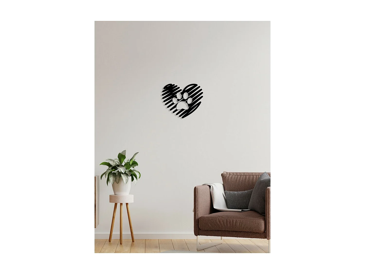 Metalen Decoratie Kat 117, Zwart, 48x0,15x40 cm, EPIKASA