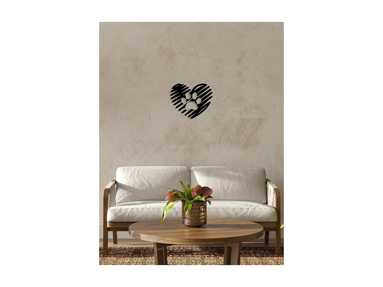 Metalen Decoratie Kat 117, Zwart, 48x0,15x40 cm, EPIKASA