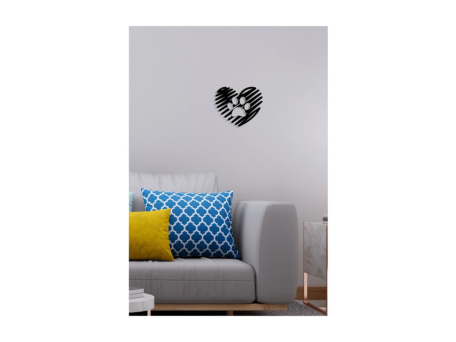 Metalen Decoratie Kat 117, Zwart, 48x0,15x40 cm, EPIKASA