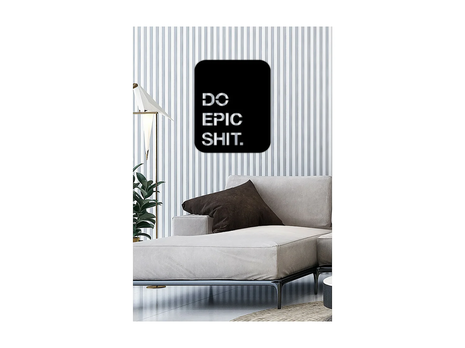 Dekoracja Metalowa Do Epic Shit, Czarny, 54x0,15x70 cm, EPIKASA